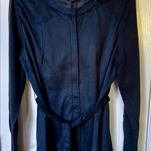 H by Halston Faux Suede Sweater Knit Jacket SZ 10